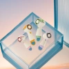 A new high-appearance-level color retro turbine mini handheld fan for students to use outdoors Application Scenario